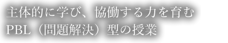 主体的に学び、協働する力を育むPBL（問題解決）型の授業