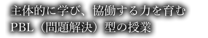 主体的に学び、協働する力を育むPBL（問題解決）型の授業